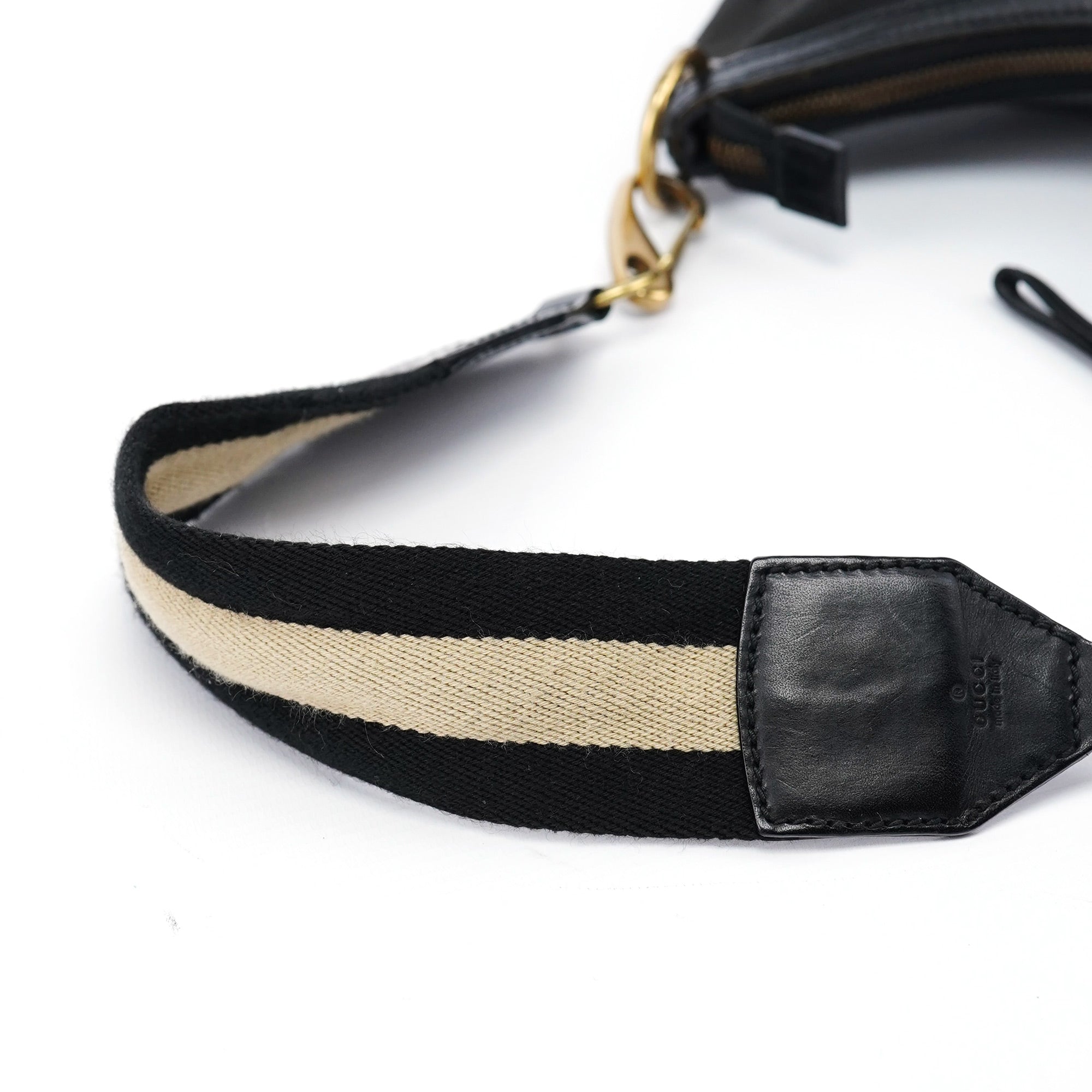 2003 Black Canvas Hobo Shoulder Bag