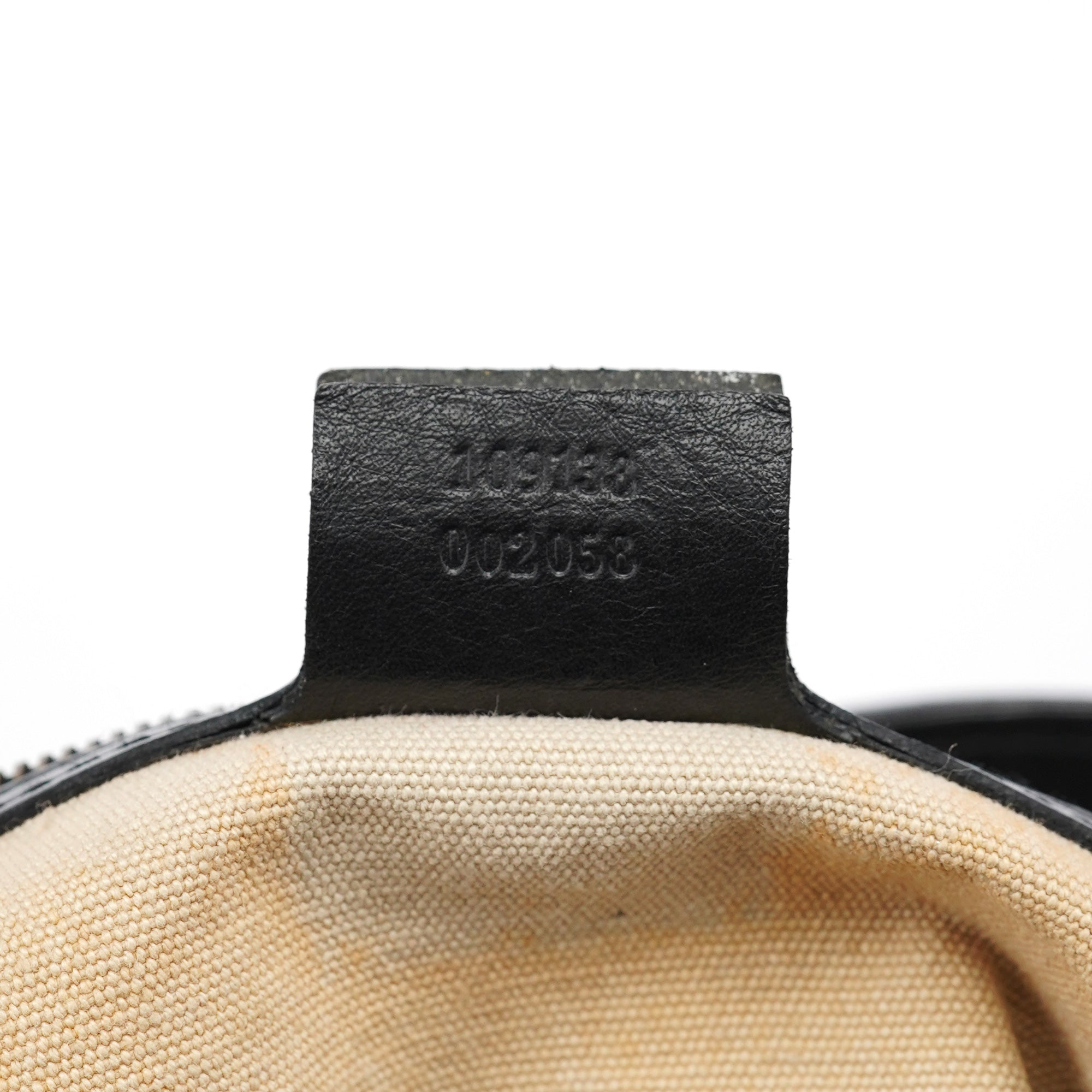 2003 Black Leather Bamboo Tote Bag
