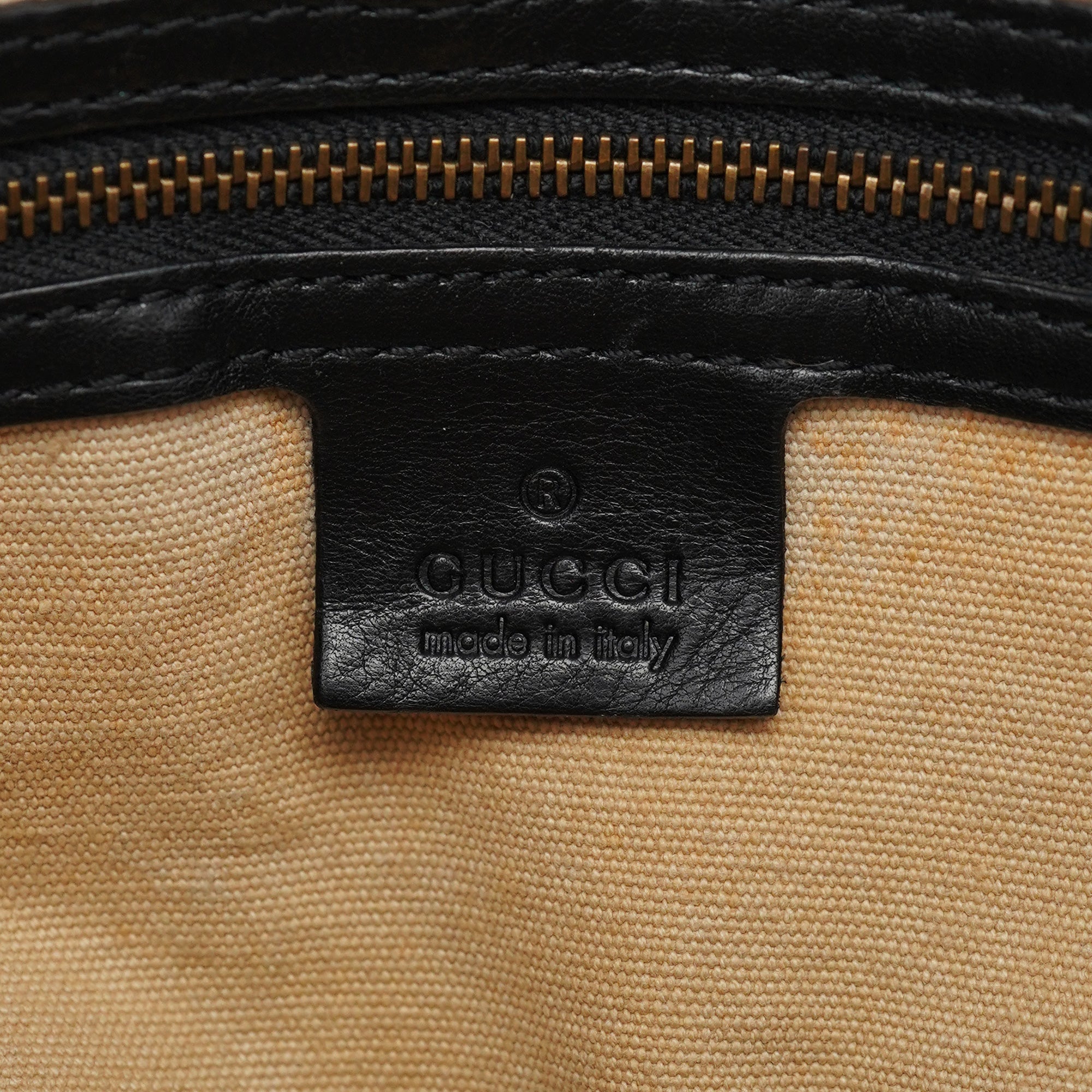 2003 Black Leather Bamboo Tote Bag