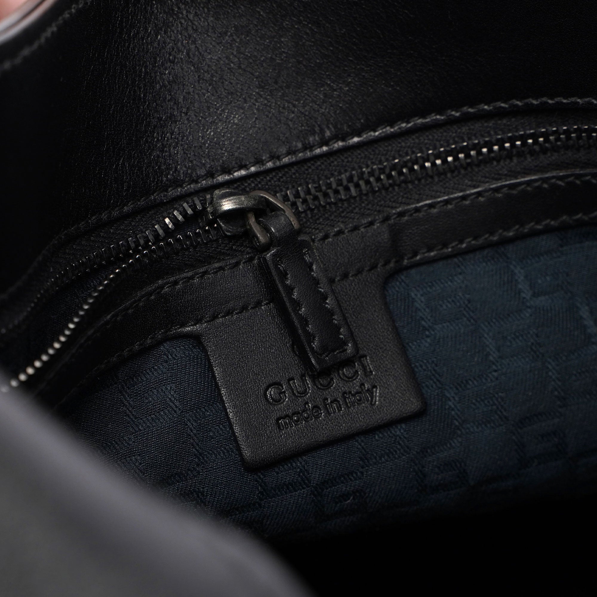 2003 Black Leather Large Shoulder Bag