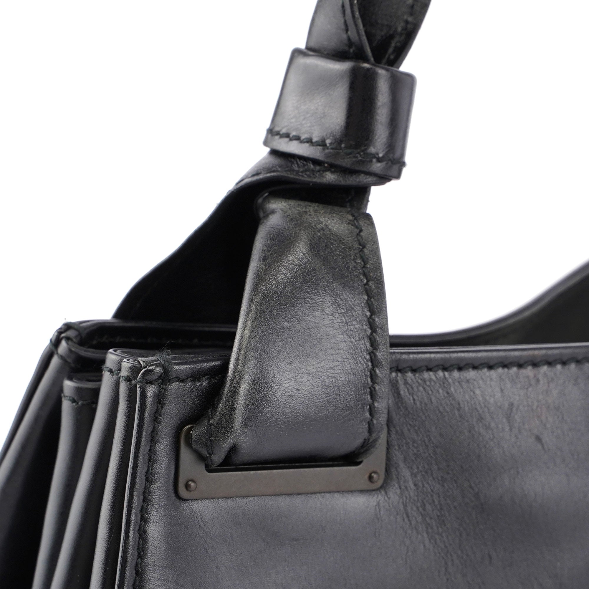 2003 Black Leather Large Shoulder Bag