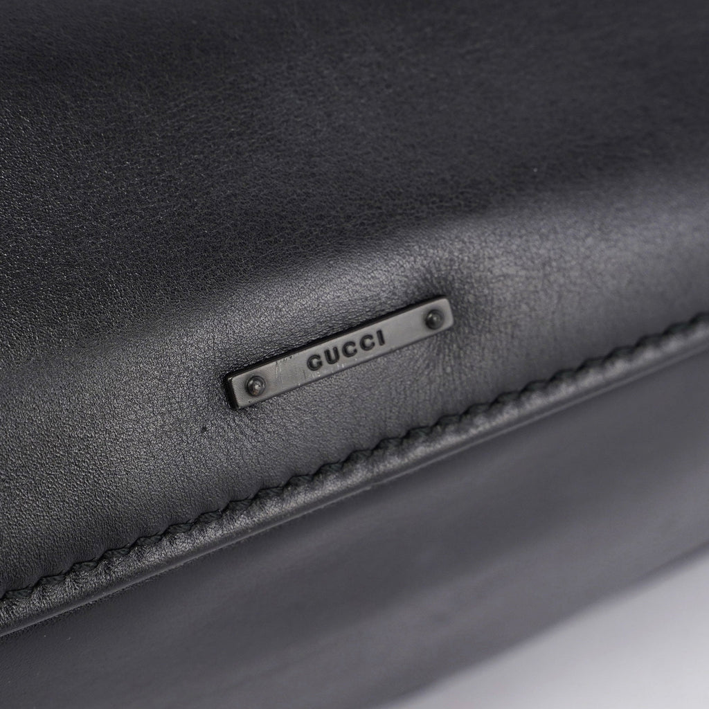 2003 Black Leather Large Shoulder Bag