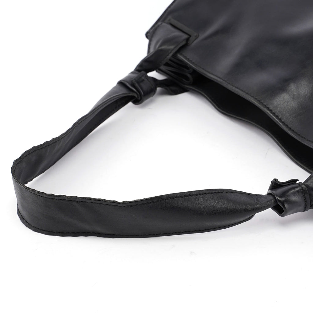2003 Black Leather Large Shoulder Bag