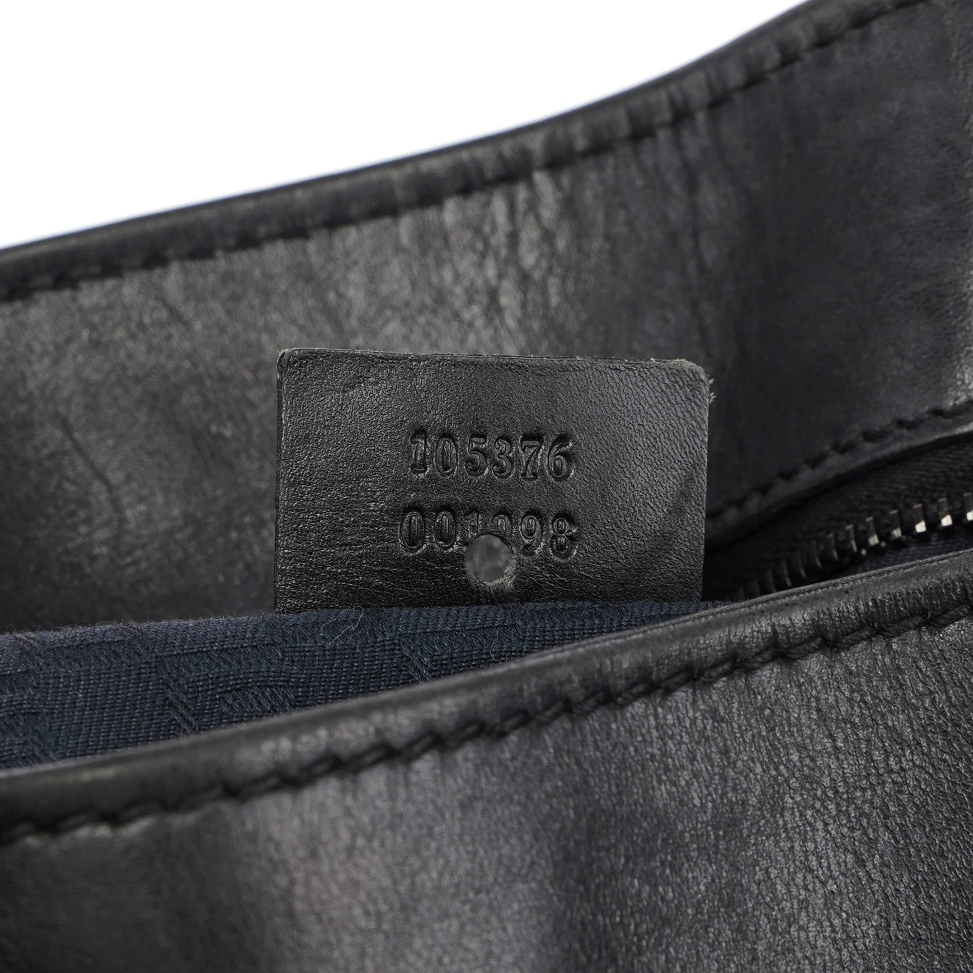2003 Black Leather Large Shoulder Bag