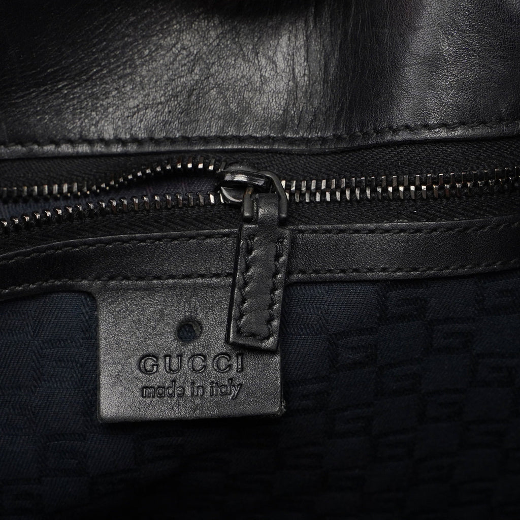 2003 Black Leather Large Shoulder Bag