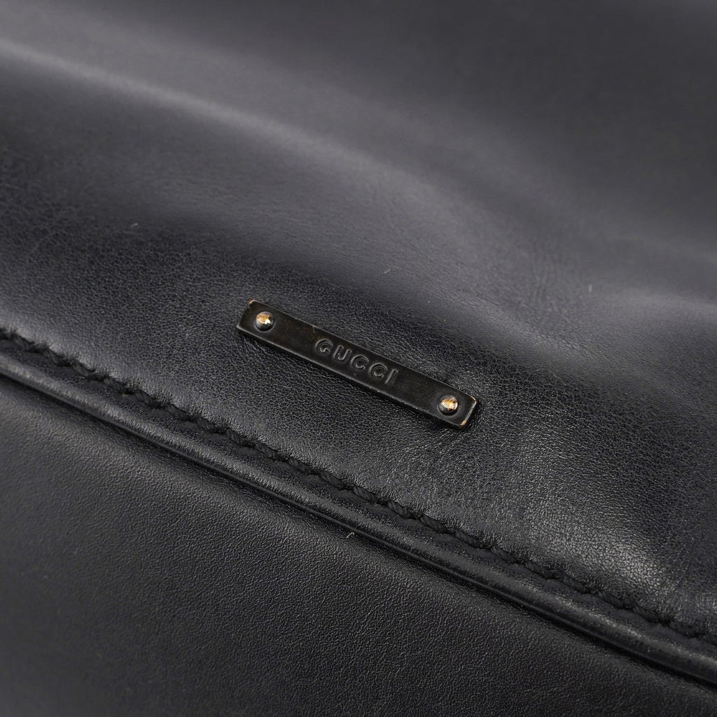 2003 Black Leather Large Shoulder Bag