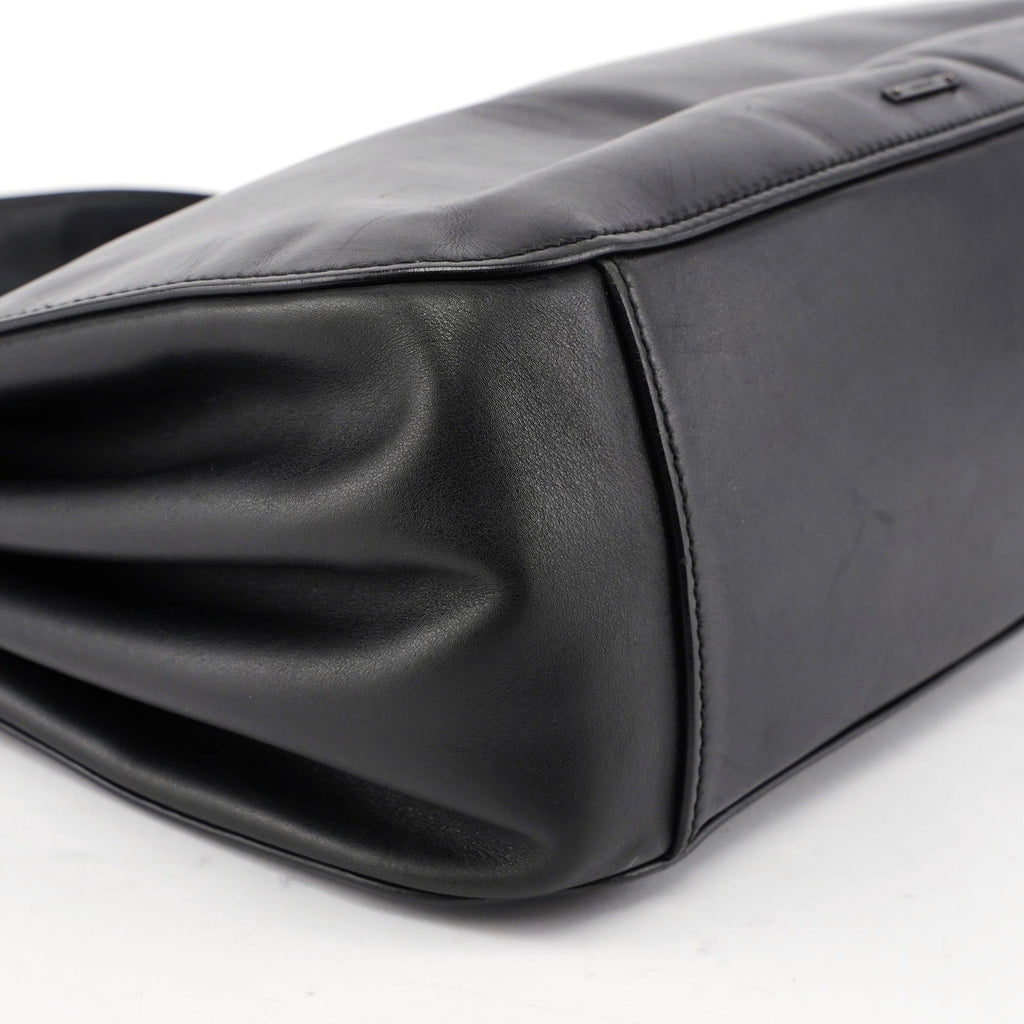 2003 Black Leather Large Shoulder Bag
