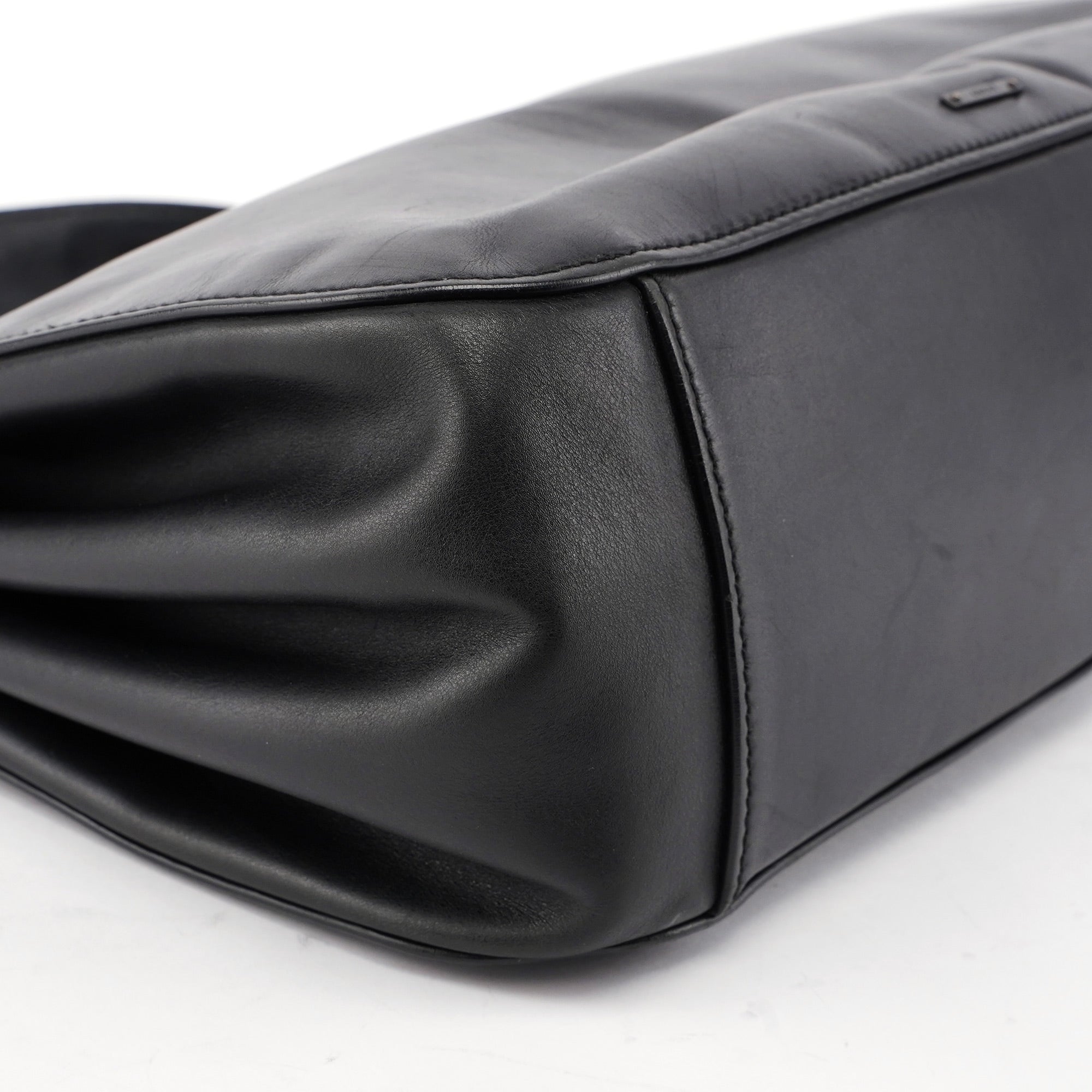 2003 Black Leather Large Shoulder Bag