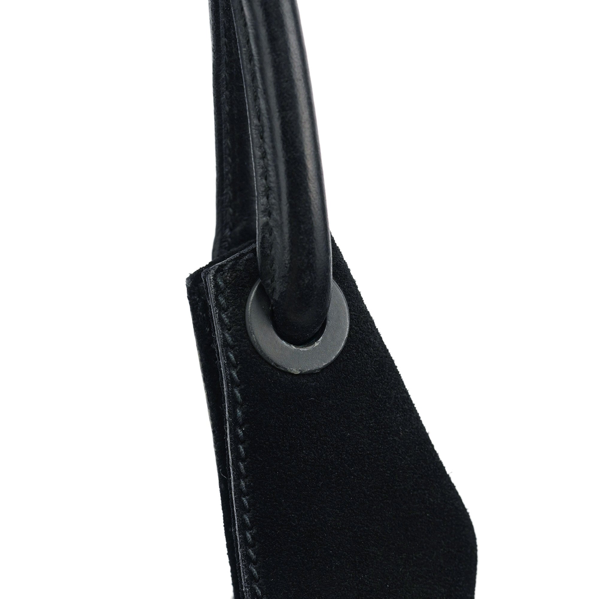 2003 Black Suede Shoulder Bag