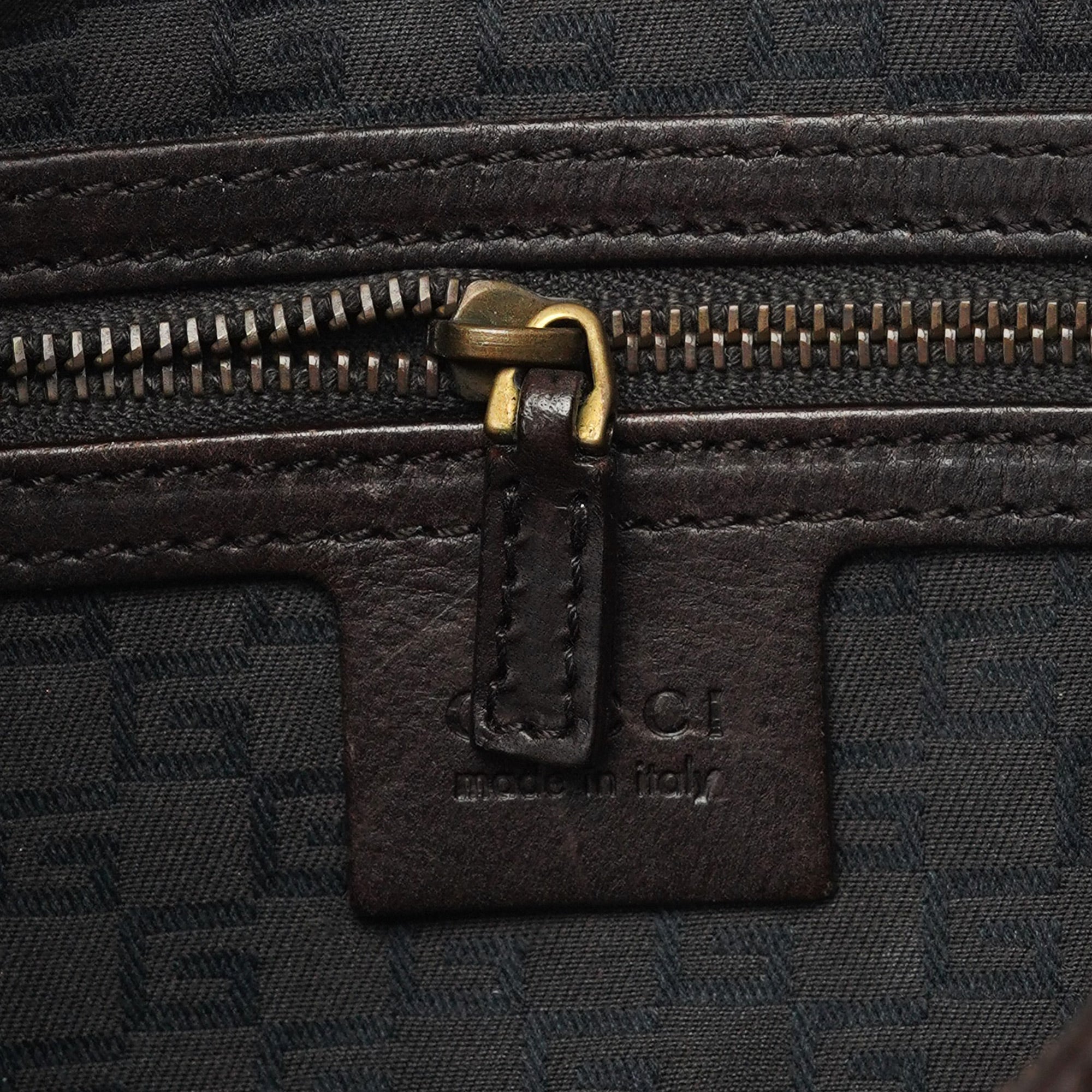 2003 Brown Canvas Hobo Shoulder Bag