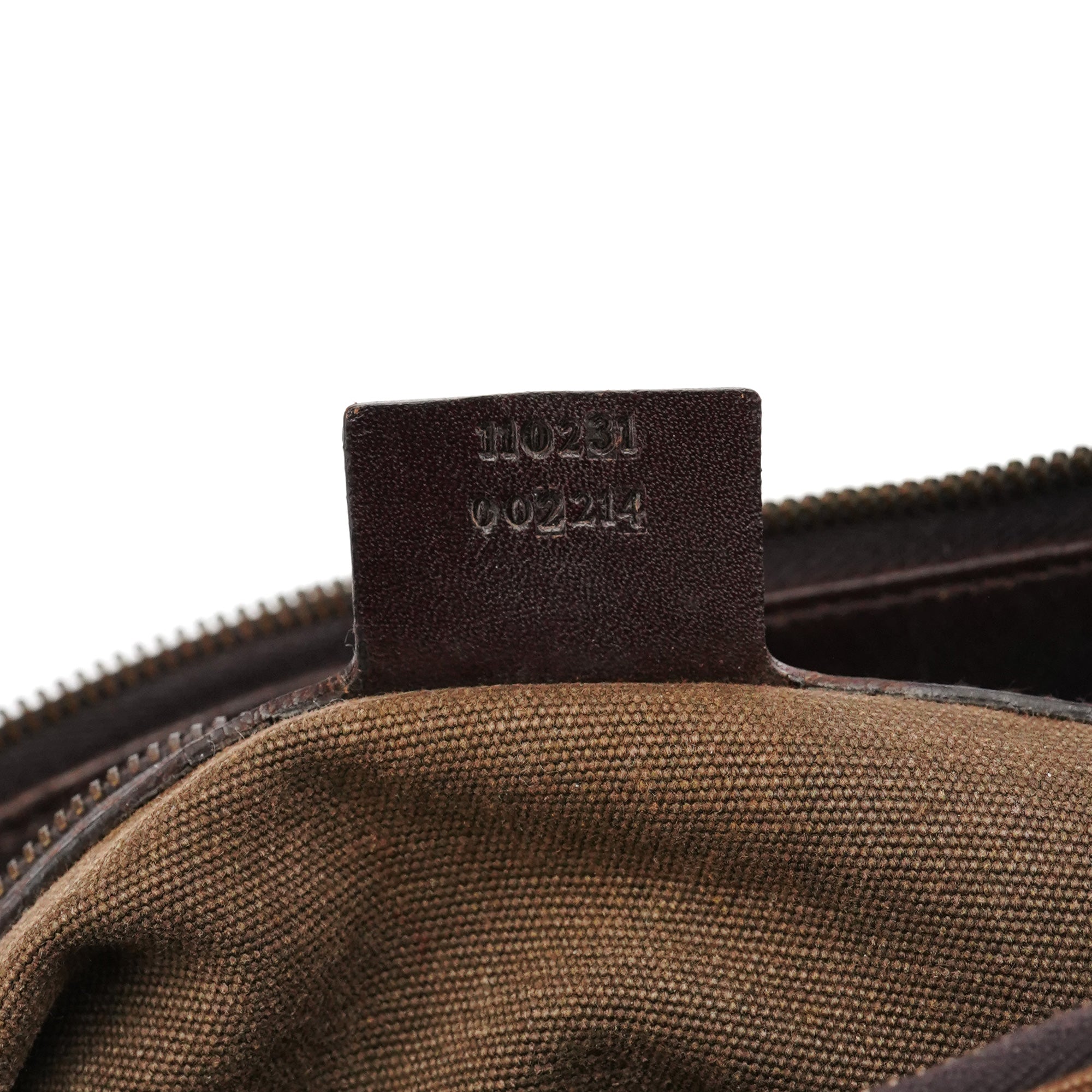 2003 Brown Canvas Leather Shoulder Bag