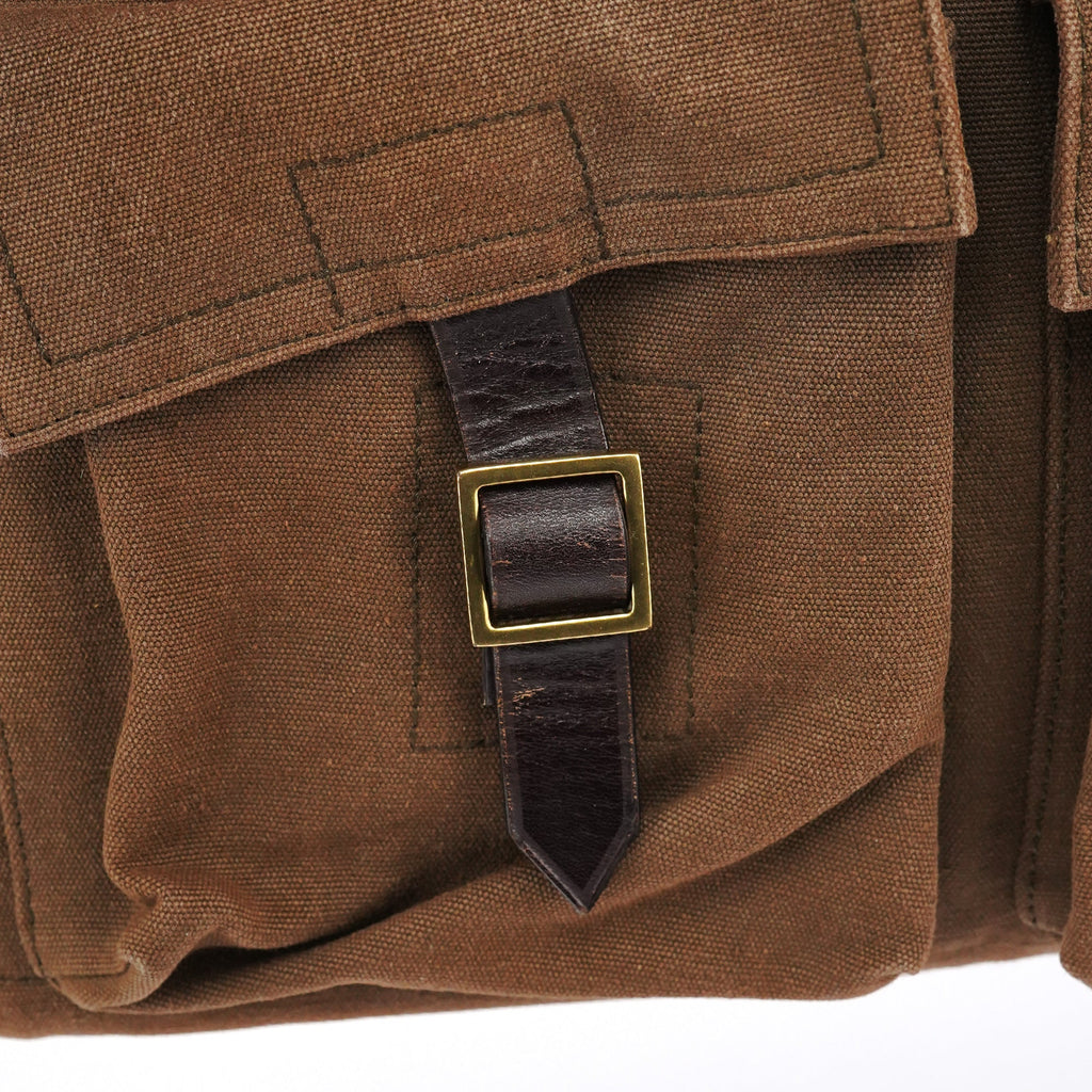 2003 Brown Canvas Leather Shoulder Bag