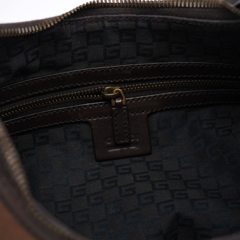 2003 Brown Canvas Round Shoulder Bag