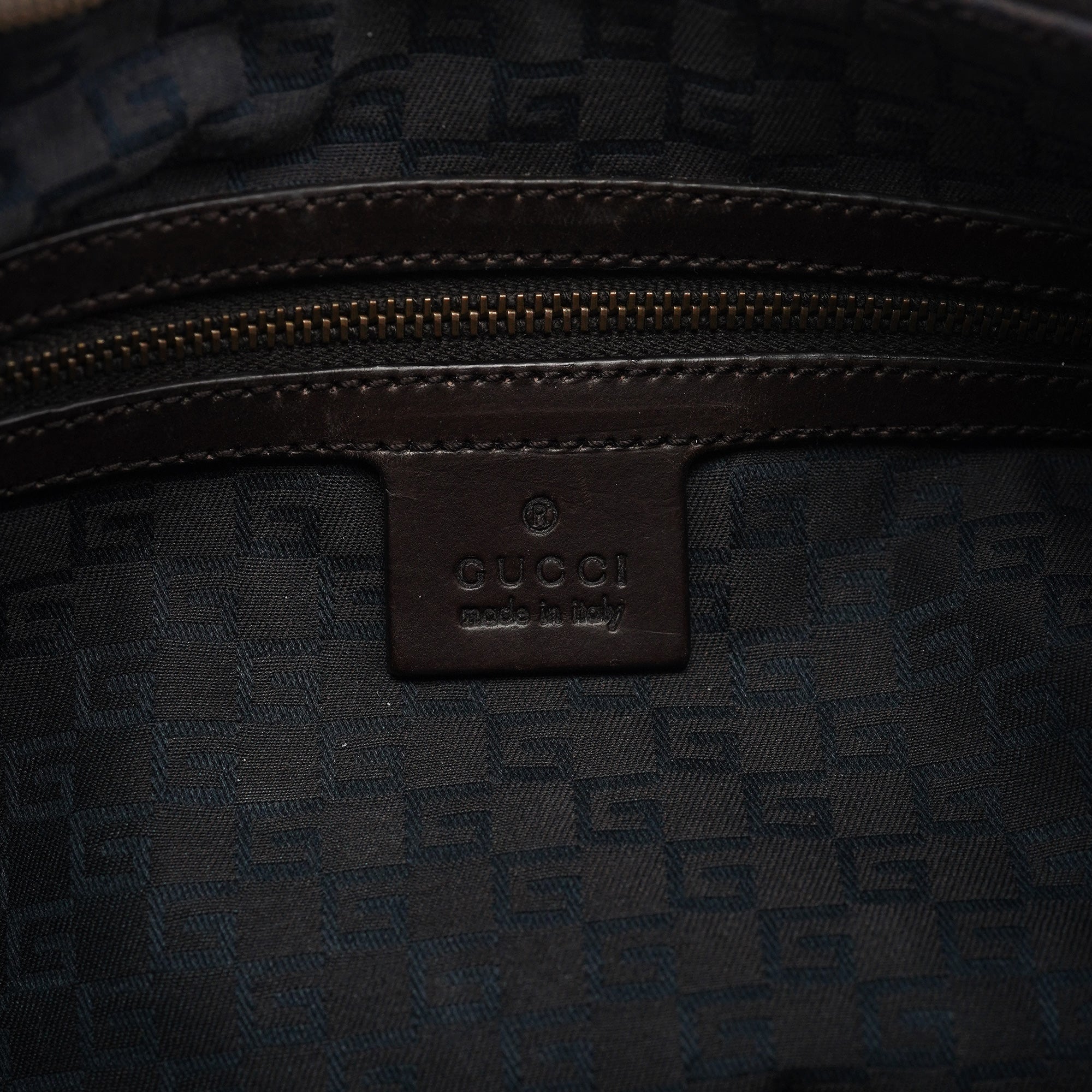 2003 Brown Canvas Round Shoulder Bag