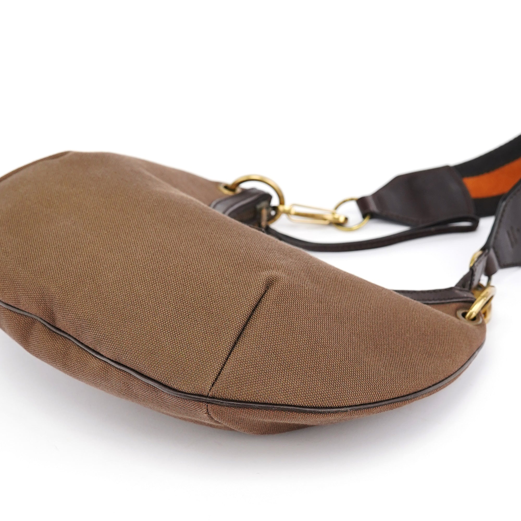 2003 Brown Canvas Round Shoulder Bag