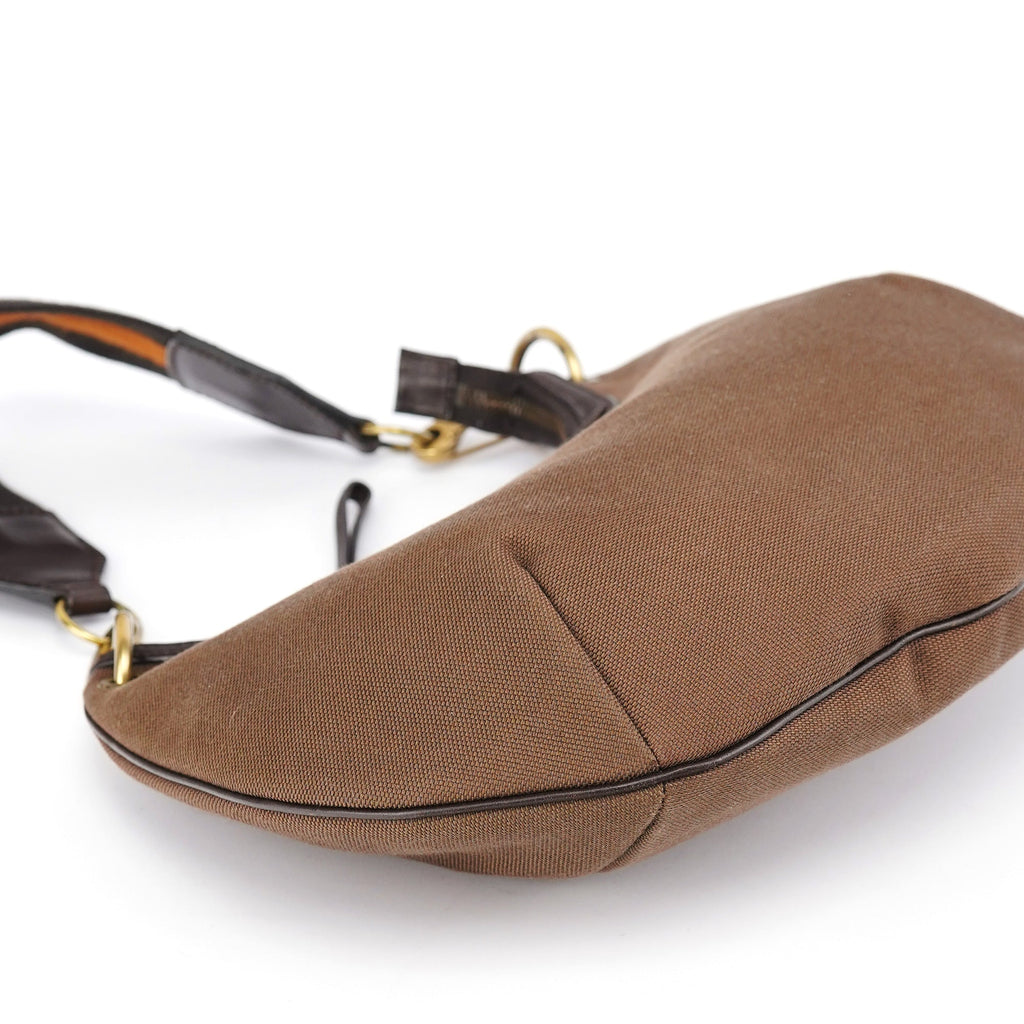 2003 Brown Canvas Round Shoulder Bag