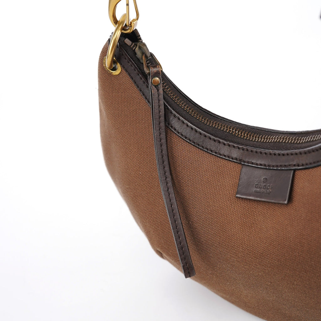 2003 Brown Canvas Round Shoulder Bag