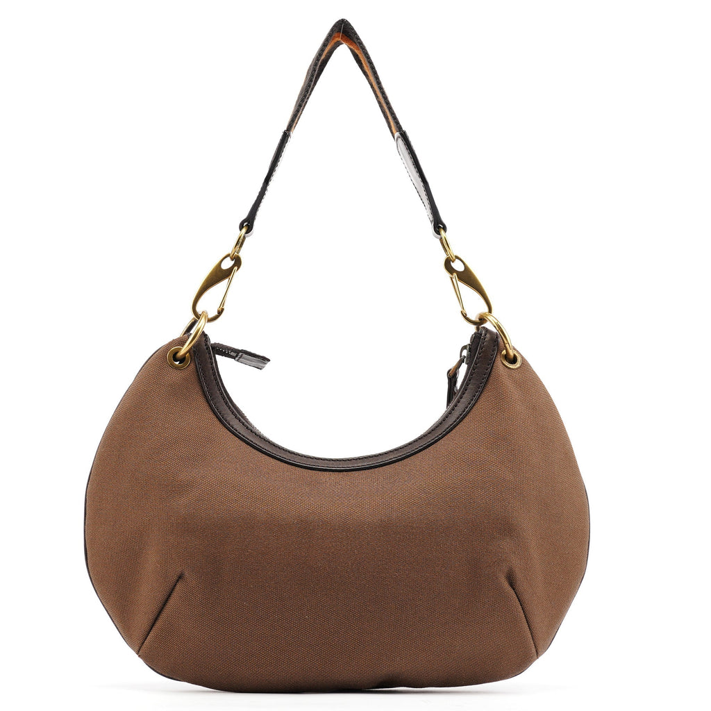 2003 Brown Canvas Round Shoulder Bag