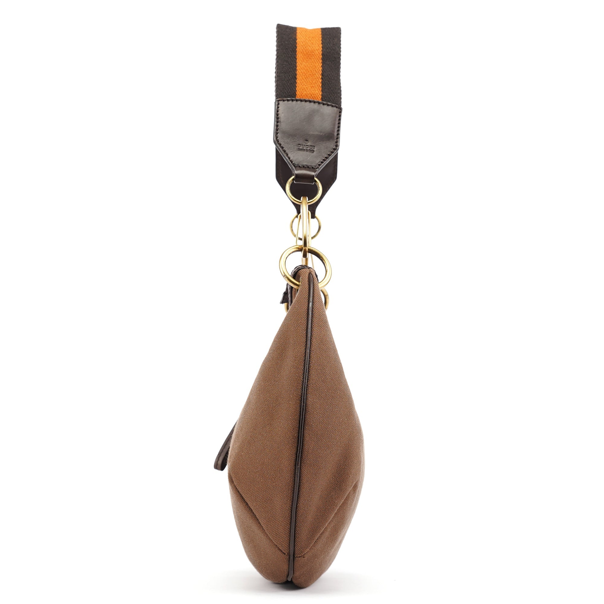 2003 Brown Canvas Round Shoulder Bag