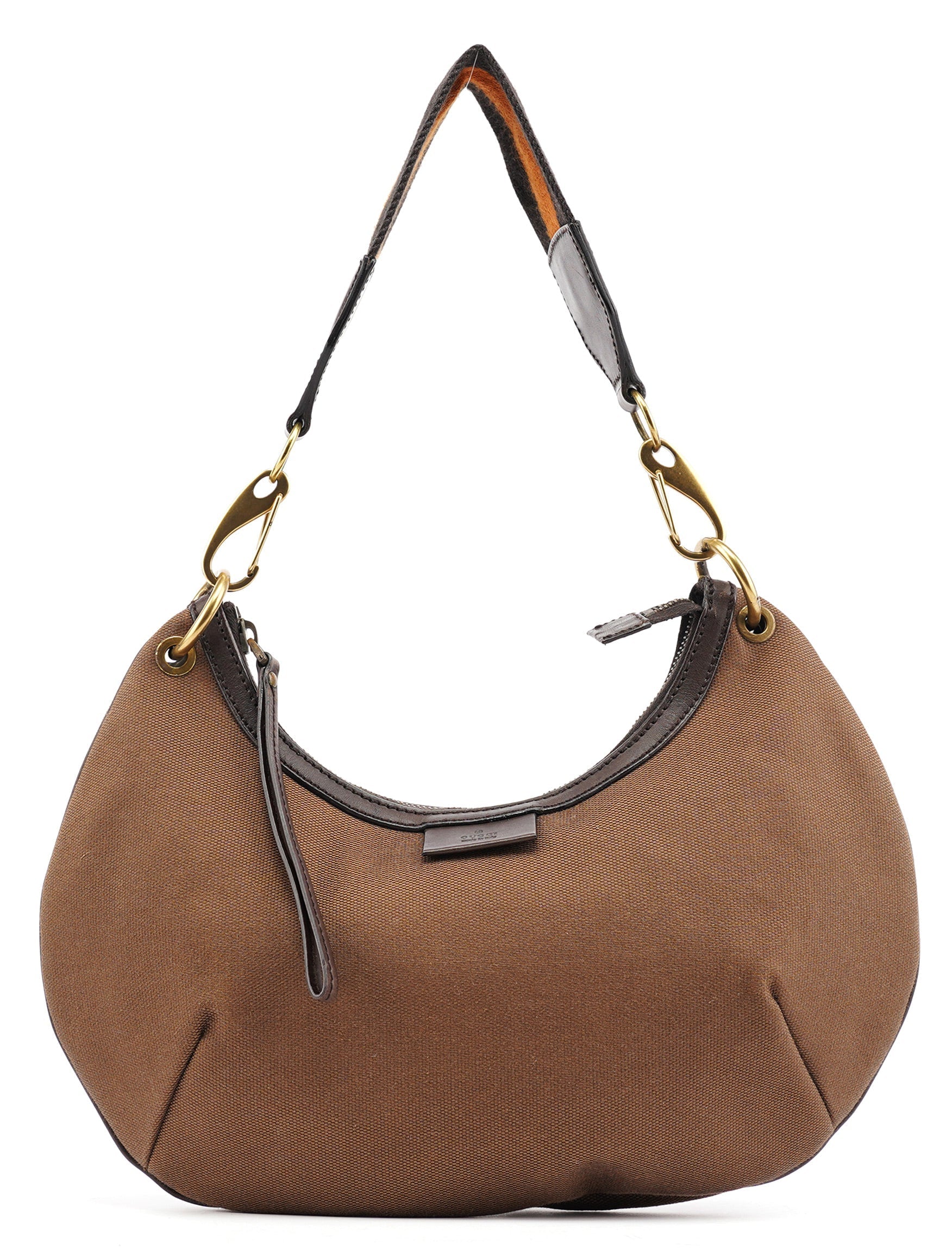 2003 Brown Canvas Round Shoulder Bag