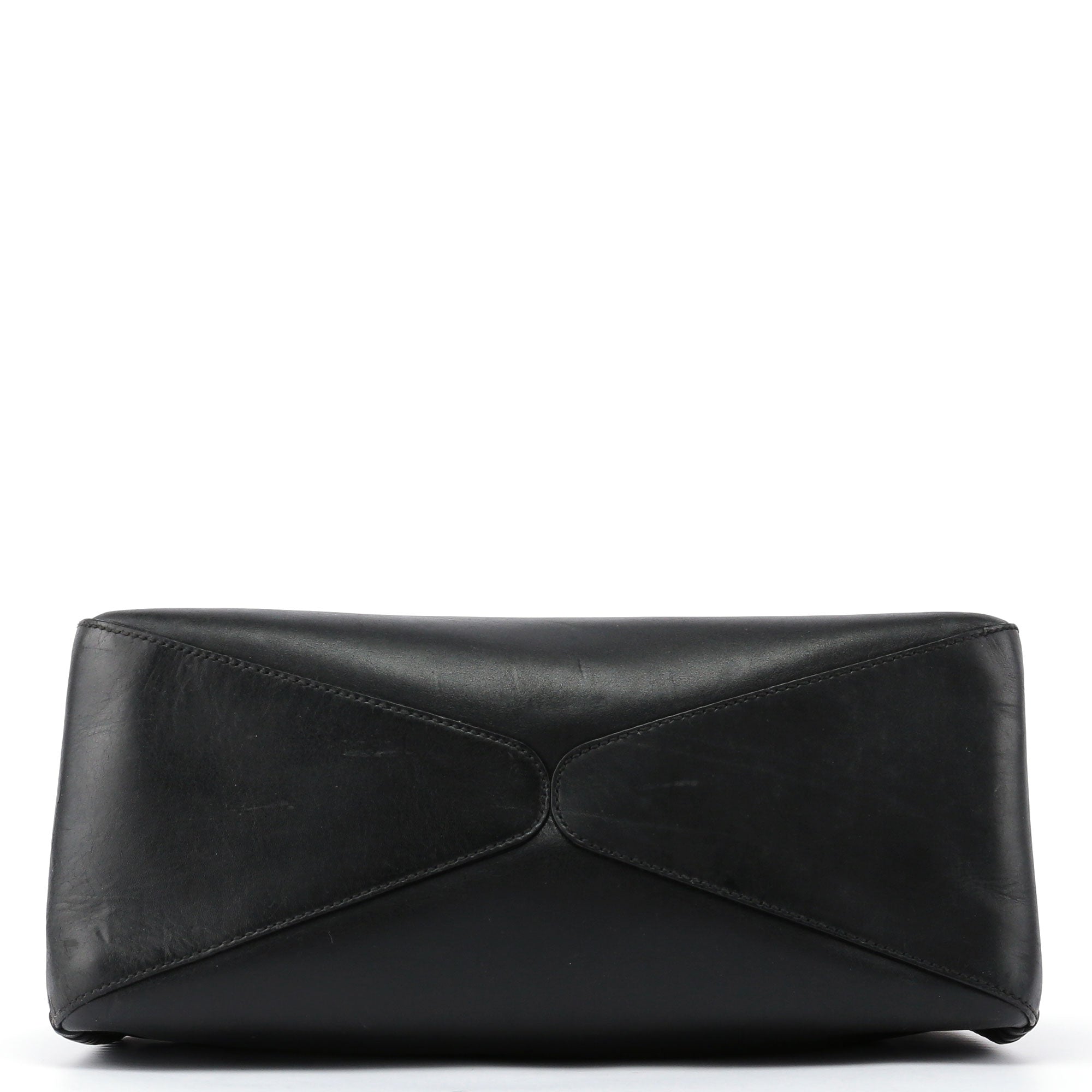 2003 brown Leather Wood Handle Bag