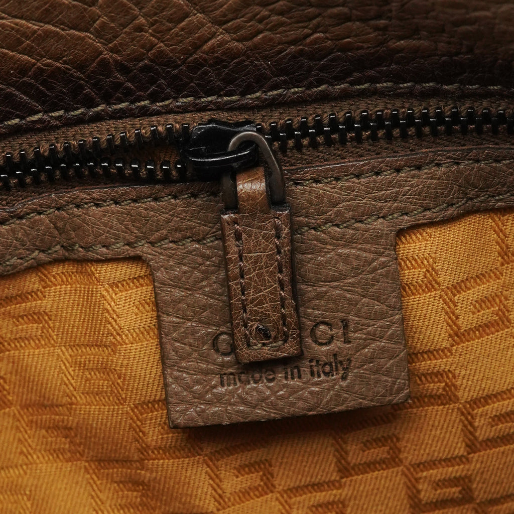 2003 Brown Ostrich Leather Shoulder Bag