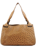 2003 Brown Ostrich Leather Shoulder Bag