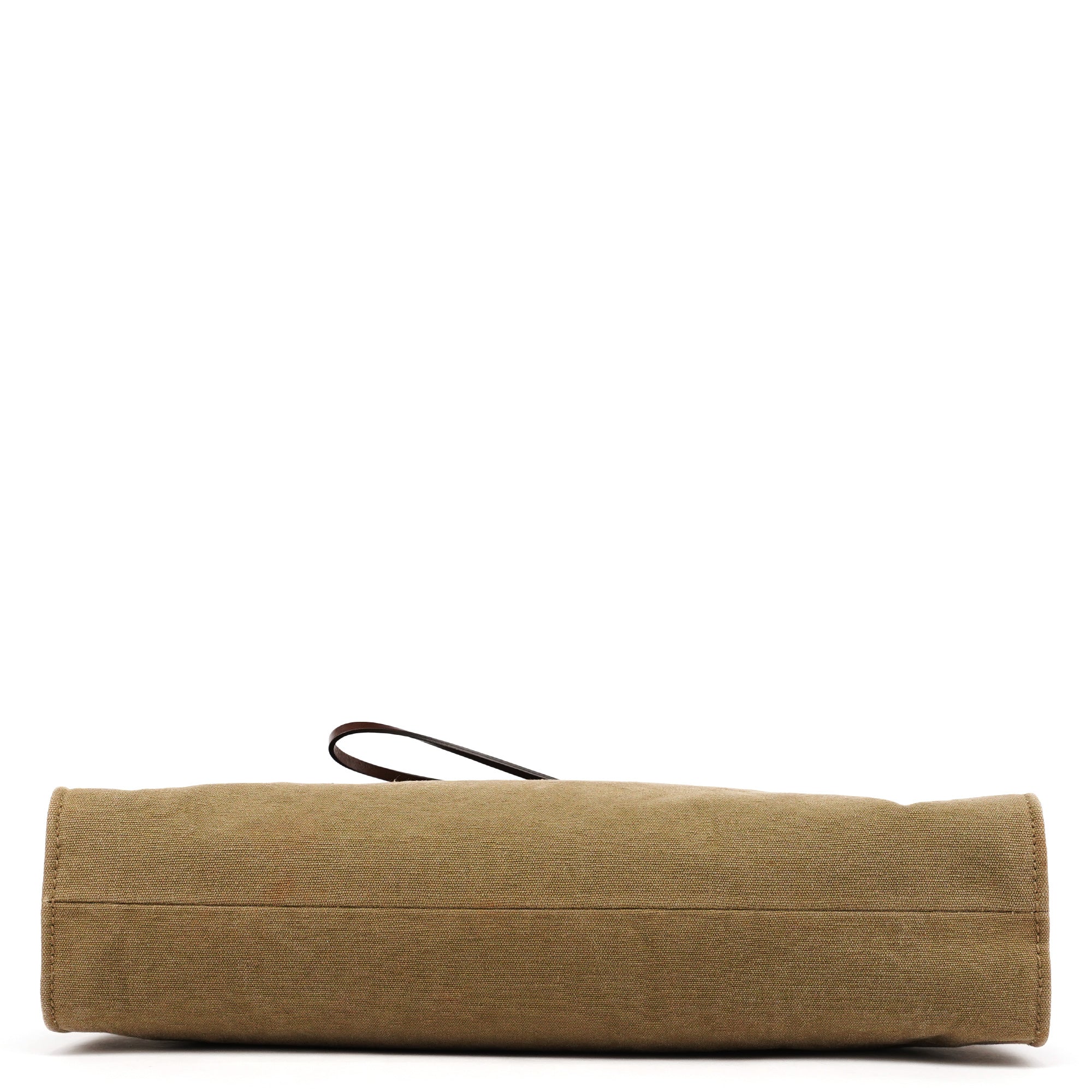 2003 Khaki Canvas Bamboo Shoulder Bag
