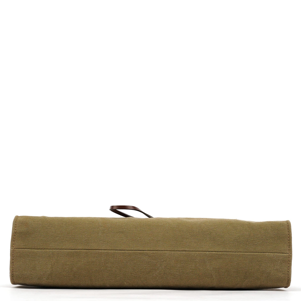 2003 Khaki Canvas Bamboo Shoulder Bag