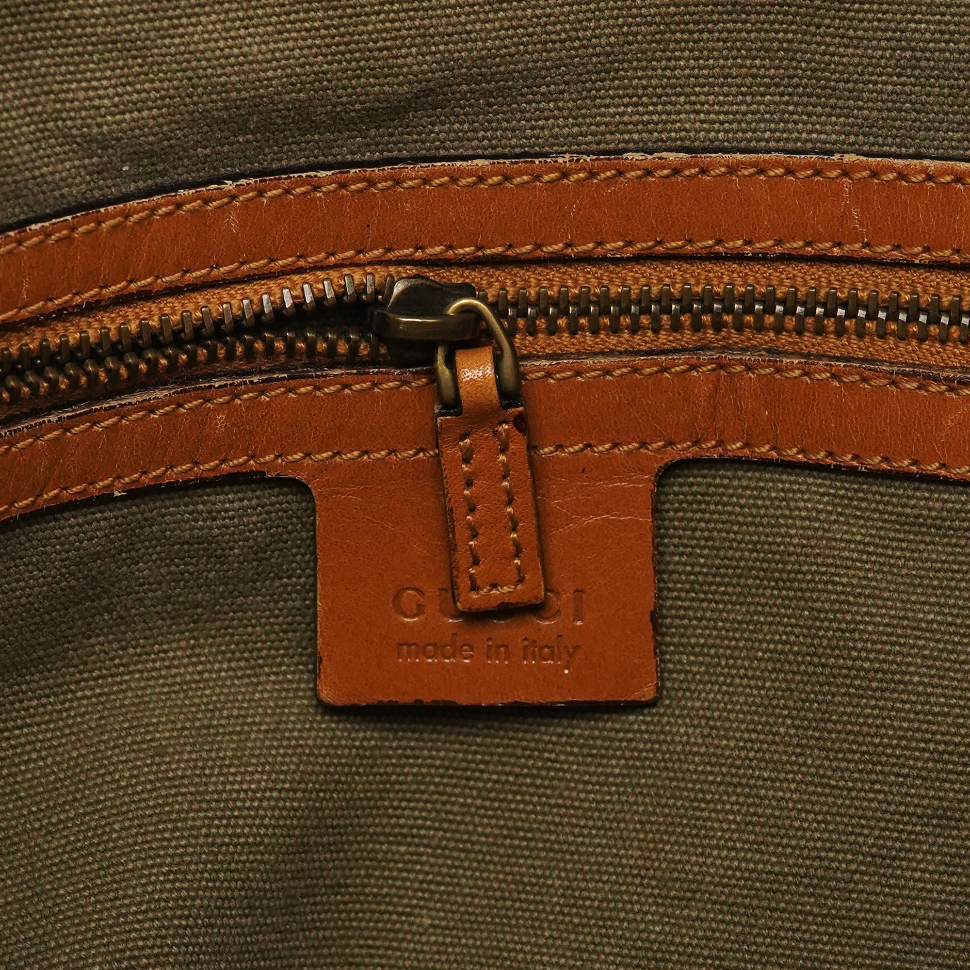 2003 Khaki Canvas Shoulder Bag