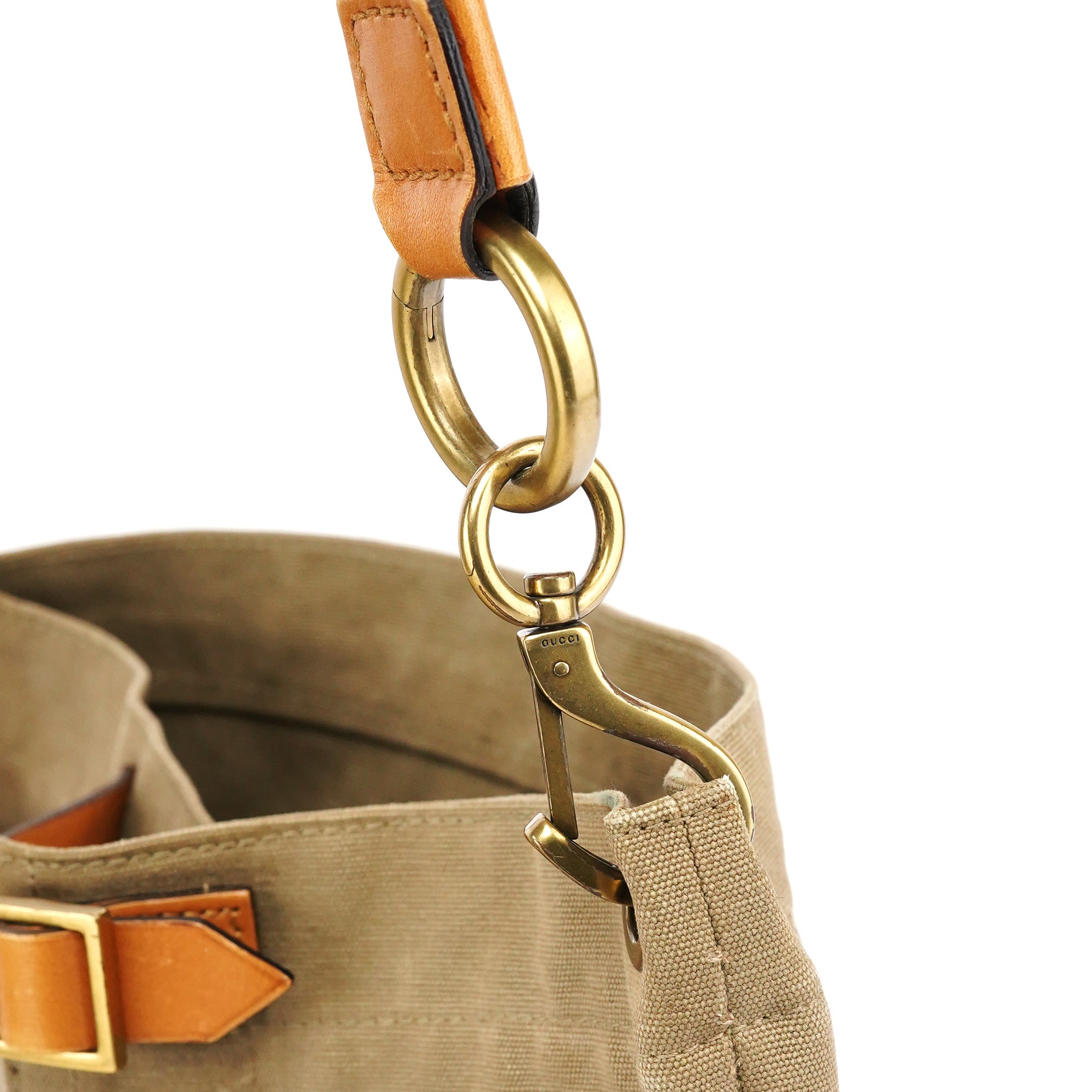 2003 Khaki Canvas Shoulder Bag