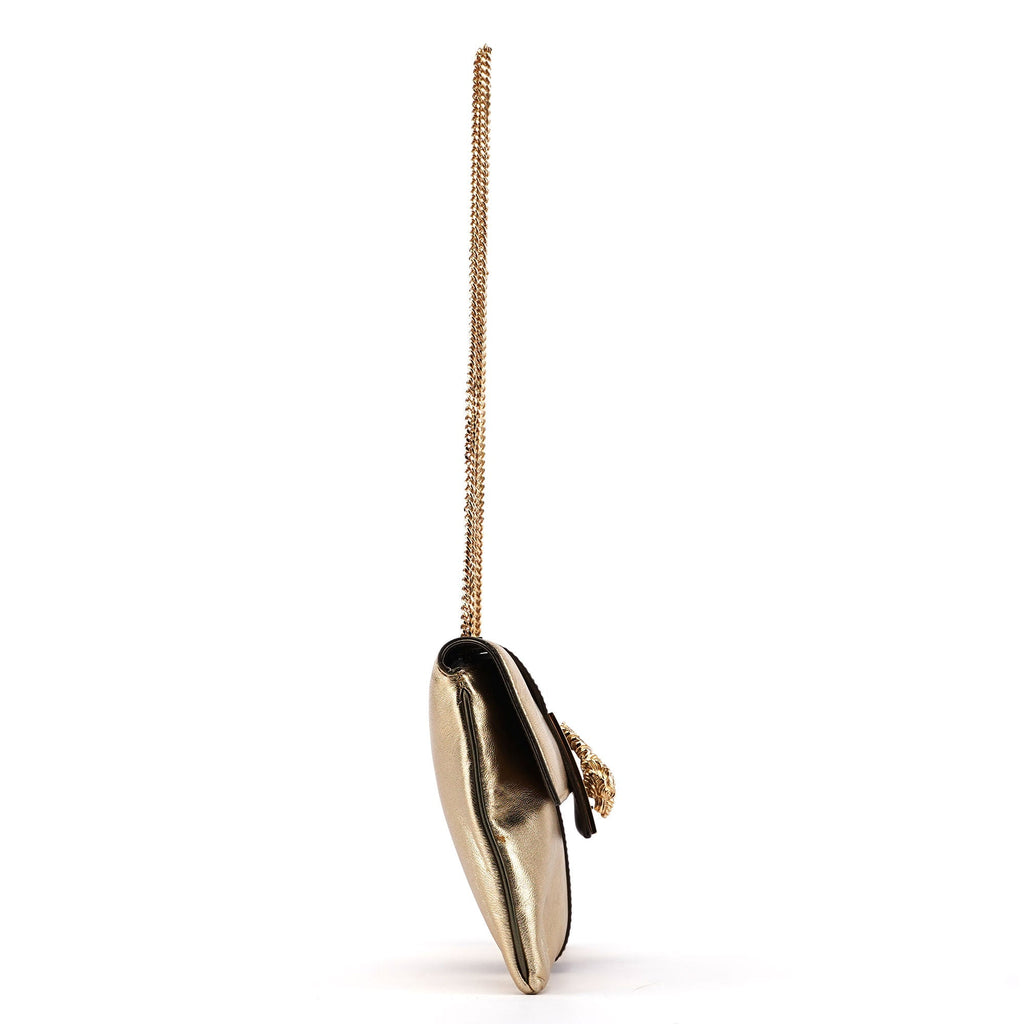 2004 Golden Calfskin Tiger Shoulder Bag