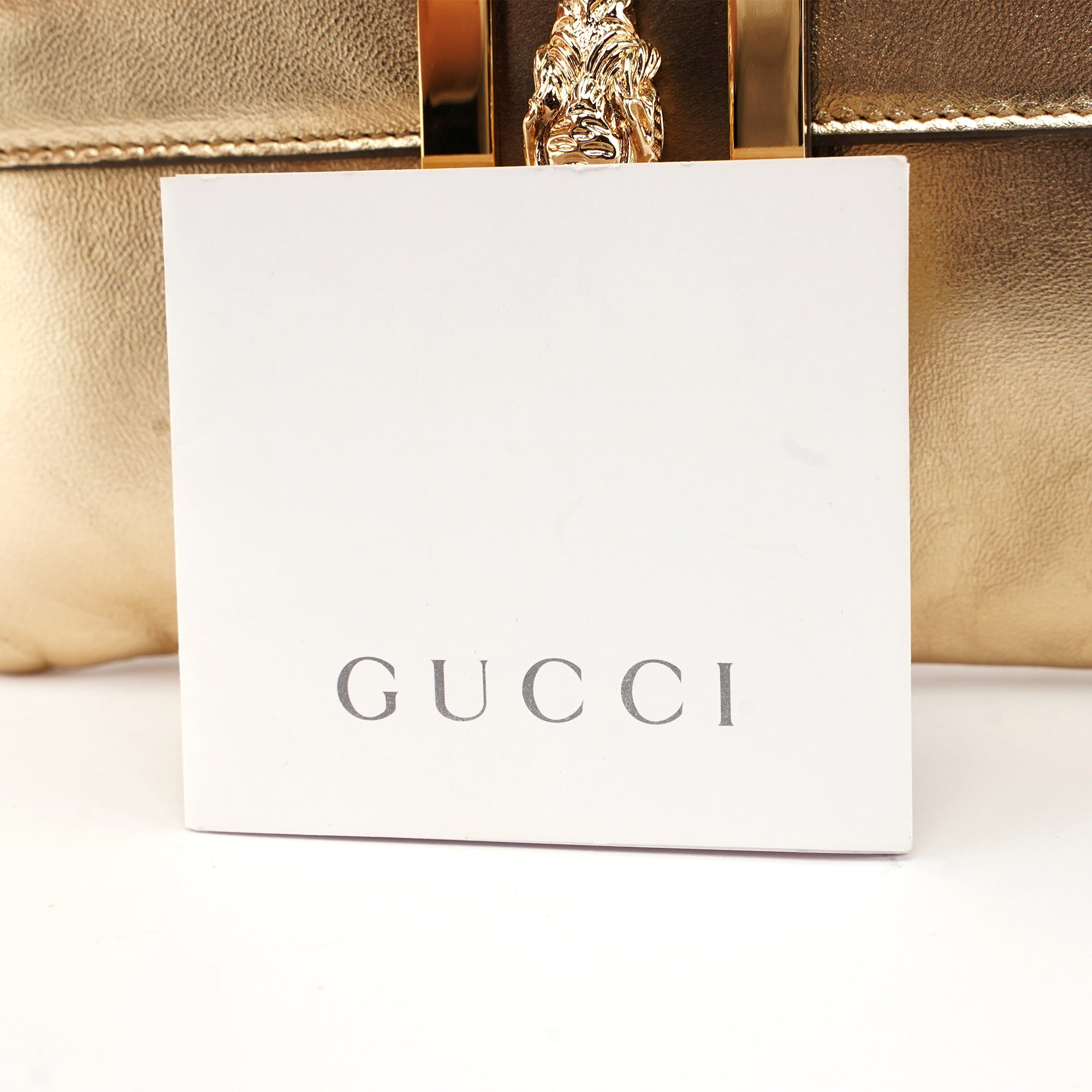 2004 Golden Calfskin Tiger Shoulder Bag