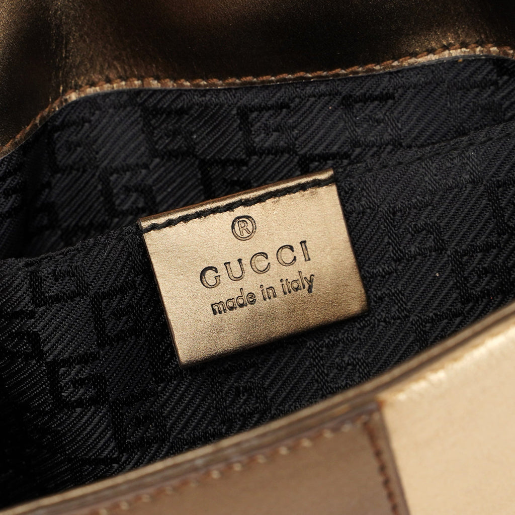 2004 Golden Calfskin Tiger Shoulder Bag