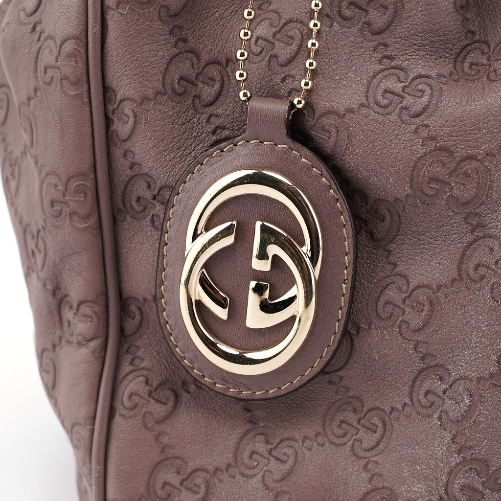 211944 Purple Calfskin GG Shoulder Bag