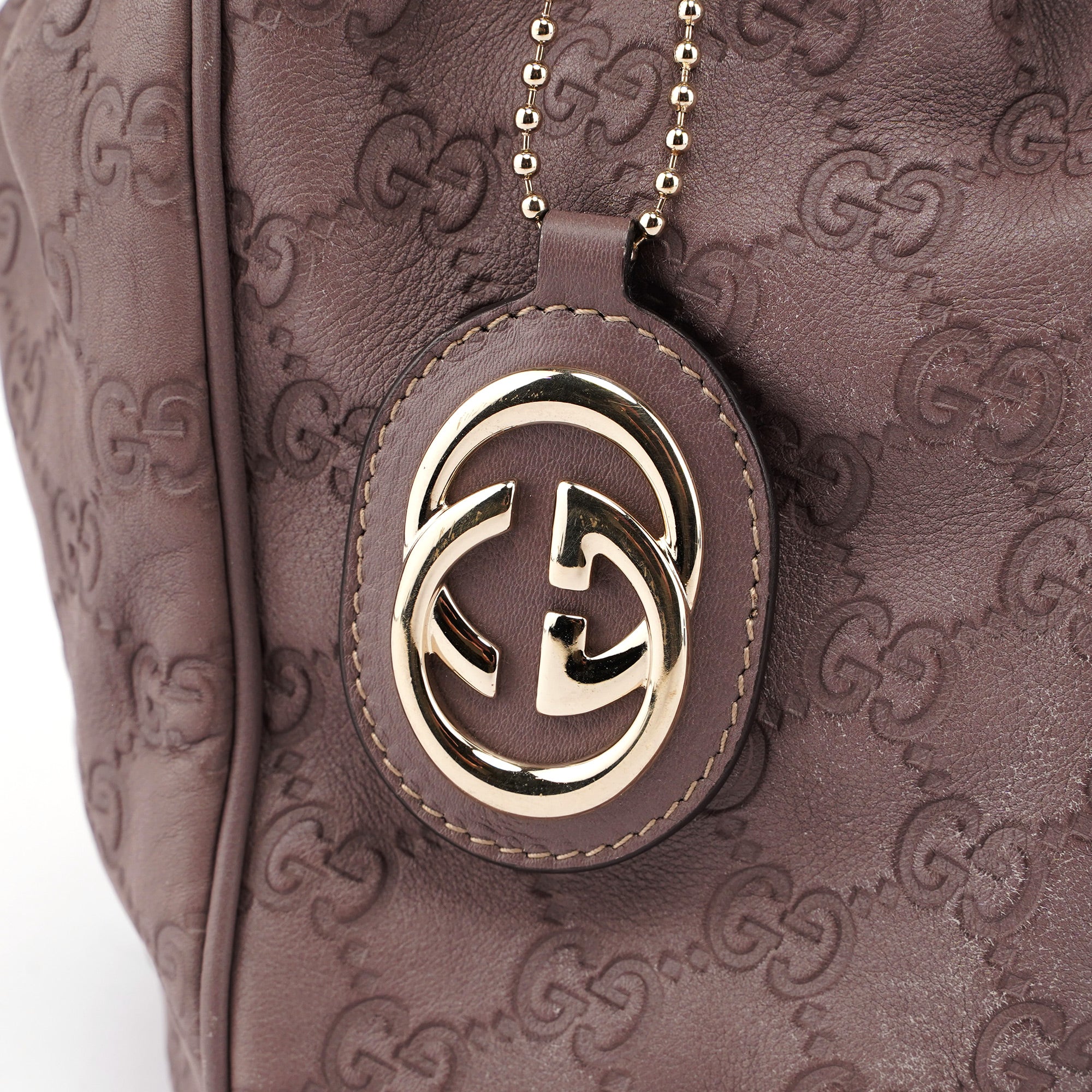 211944 Purple Calfskin GG Shoulder Bag