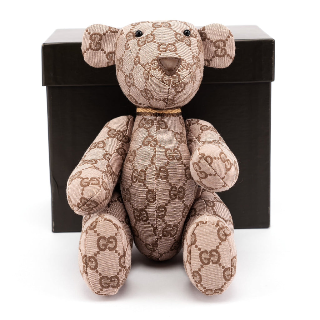 212955 Monogram Canvas Teddy Bear