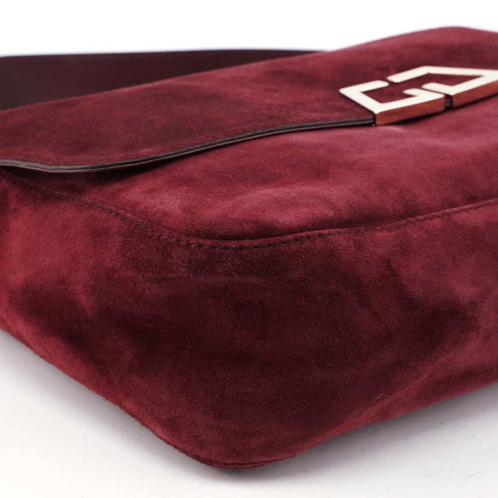248045 Burgundy Suede GG Shoulder Bag
