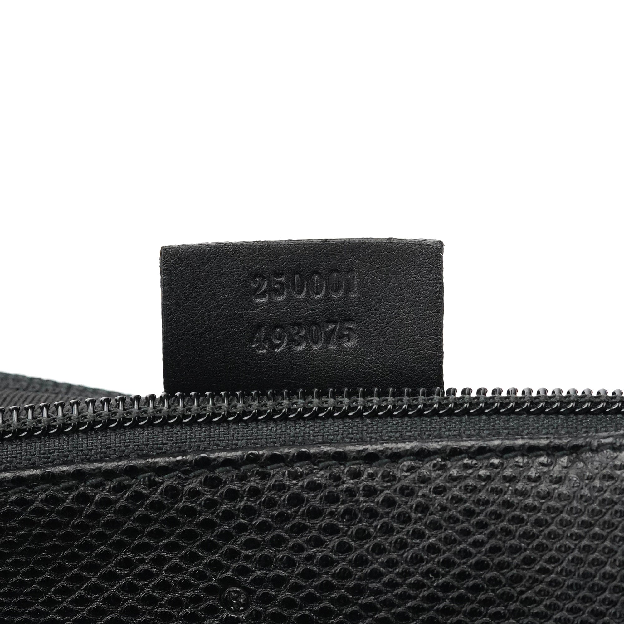 250001 Black Lizard Embossed Boat Pochette