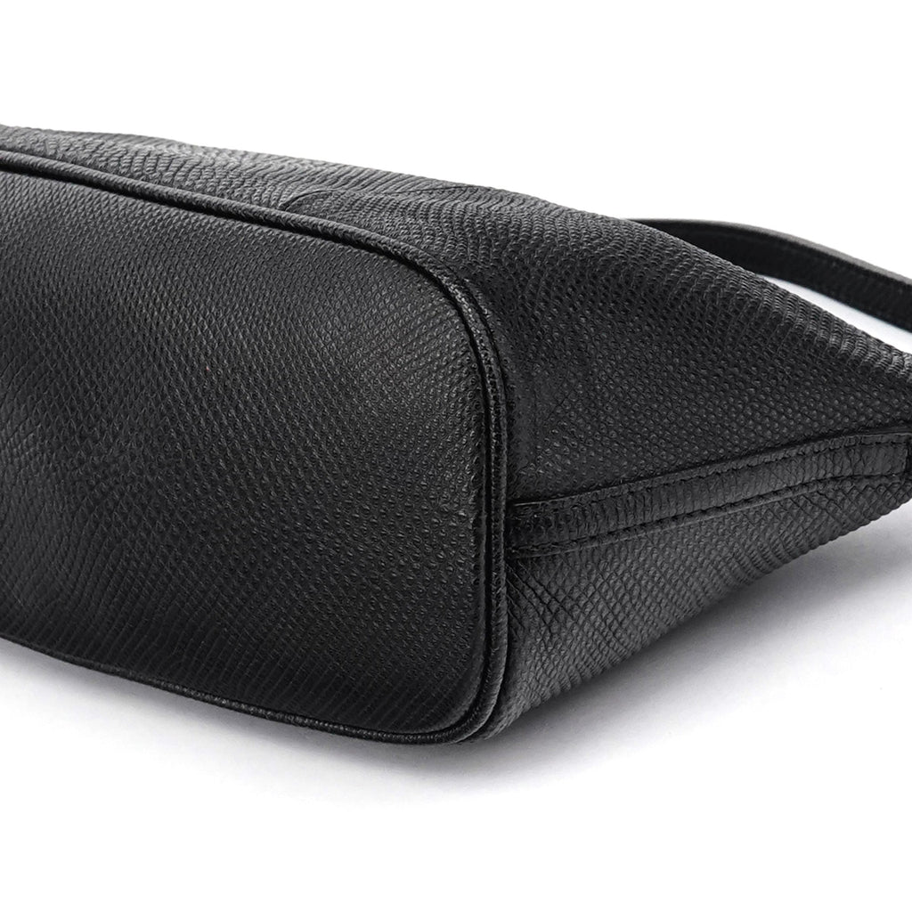 250001 Black Lizard Embossed Boat Pochette