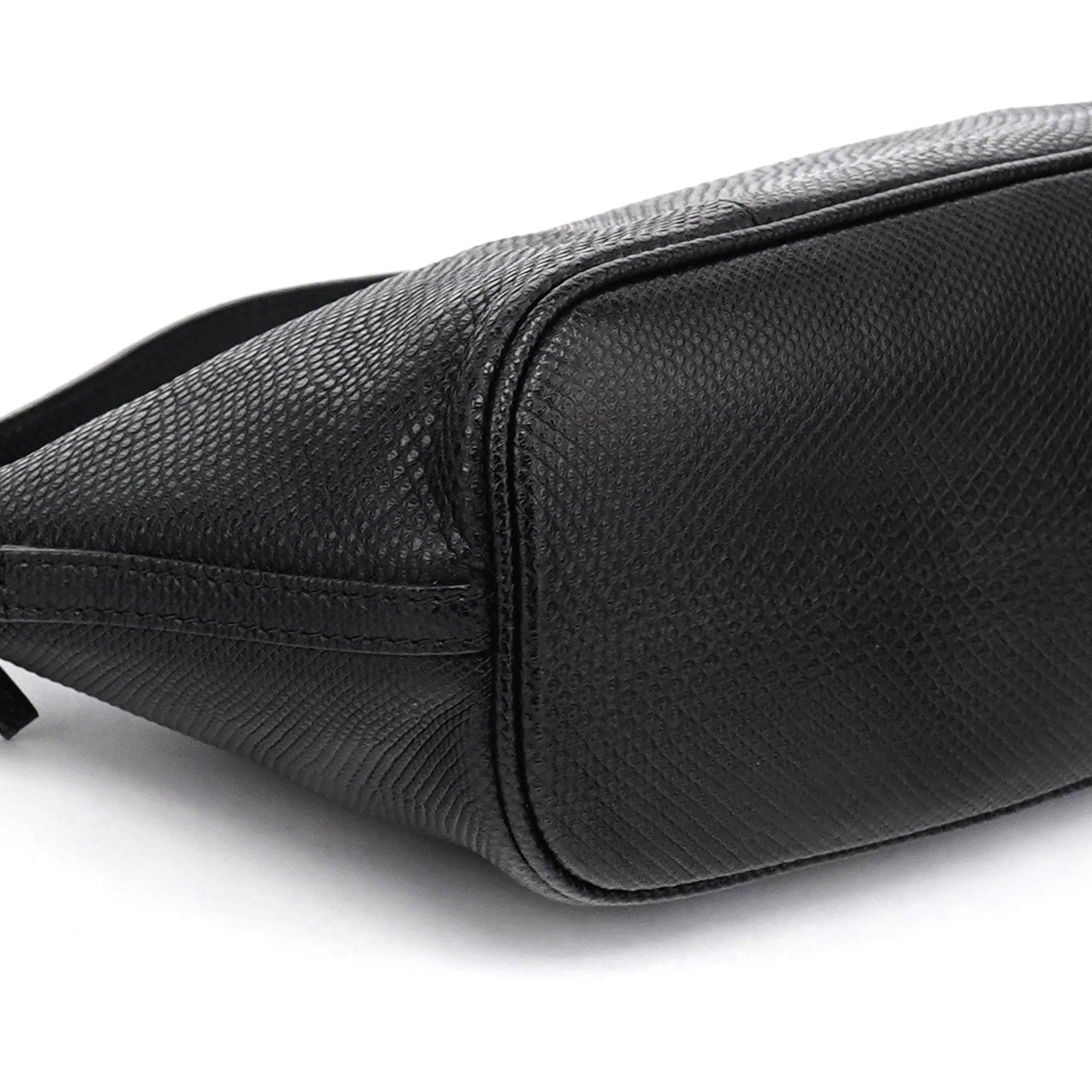 250001 Black Lizard Embossed Boat Pochette