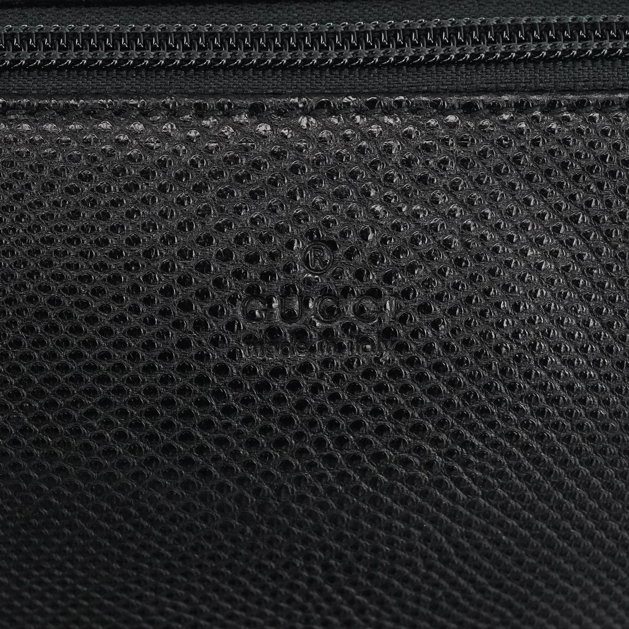 250001 Black Lizard Embossed Boat Pochette