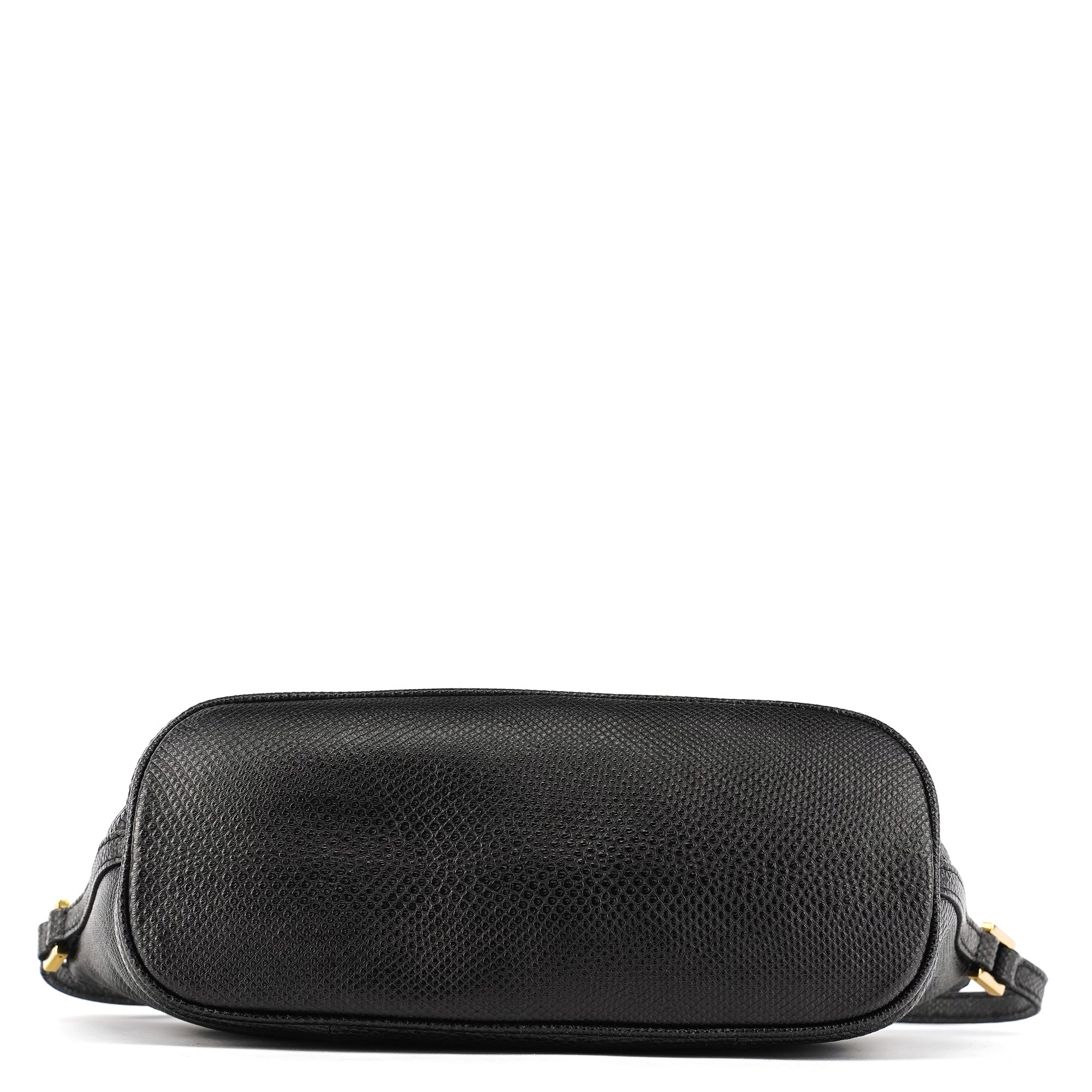 250001 Black Lizard Embossed Boat Pochette