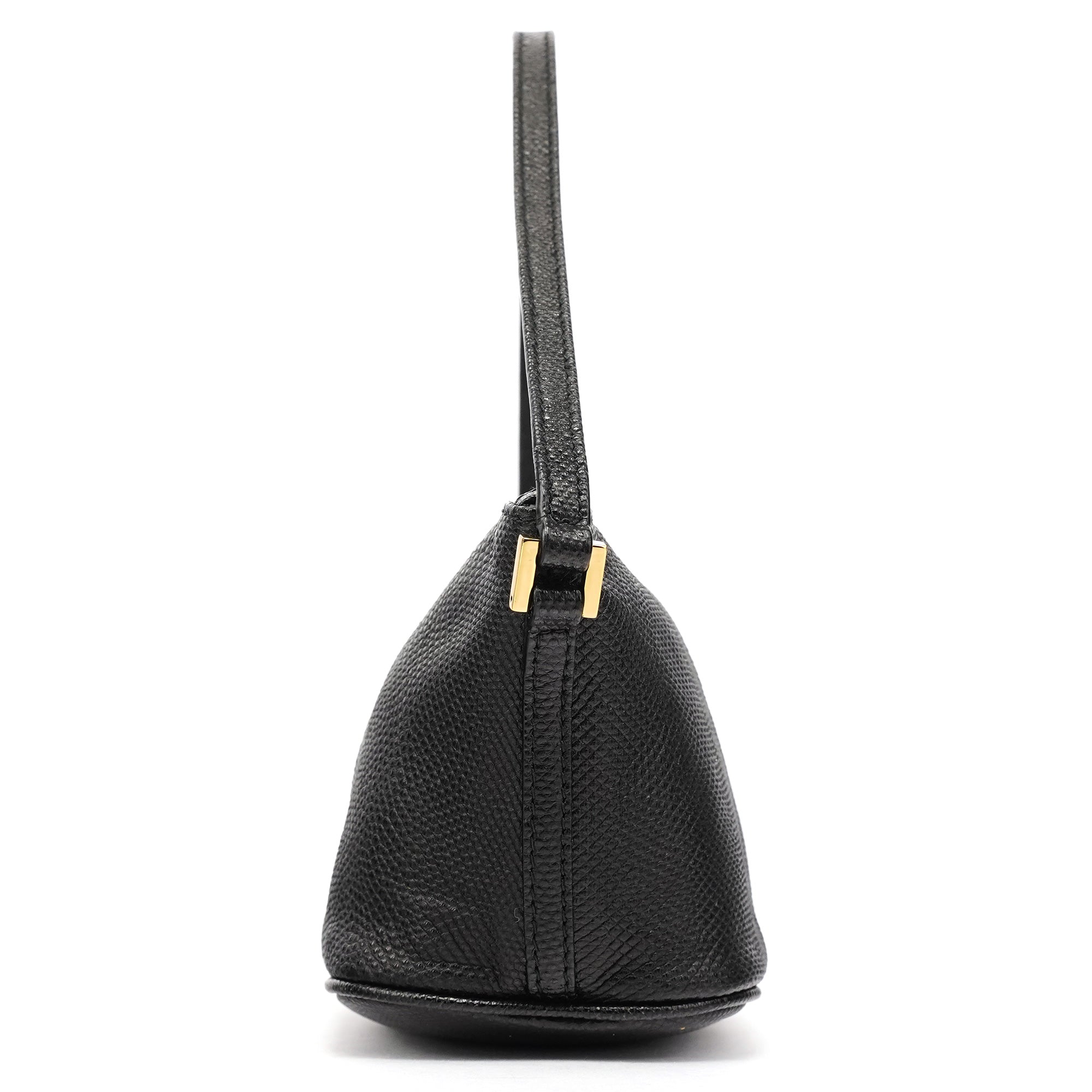 250001 Black Lizard Embossed Boat Pochette