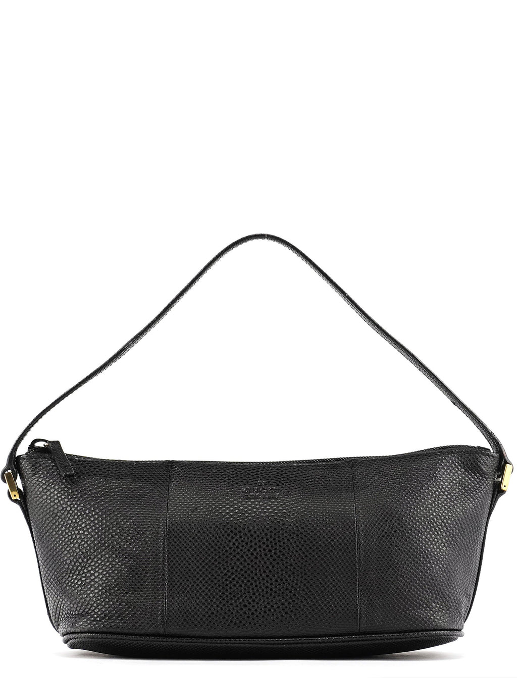 250001 Black Lizard Embossed Boat Pochette