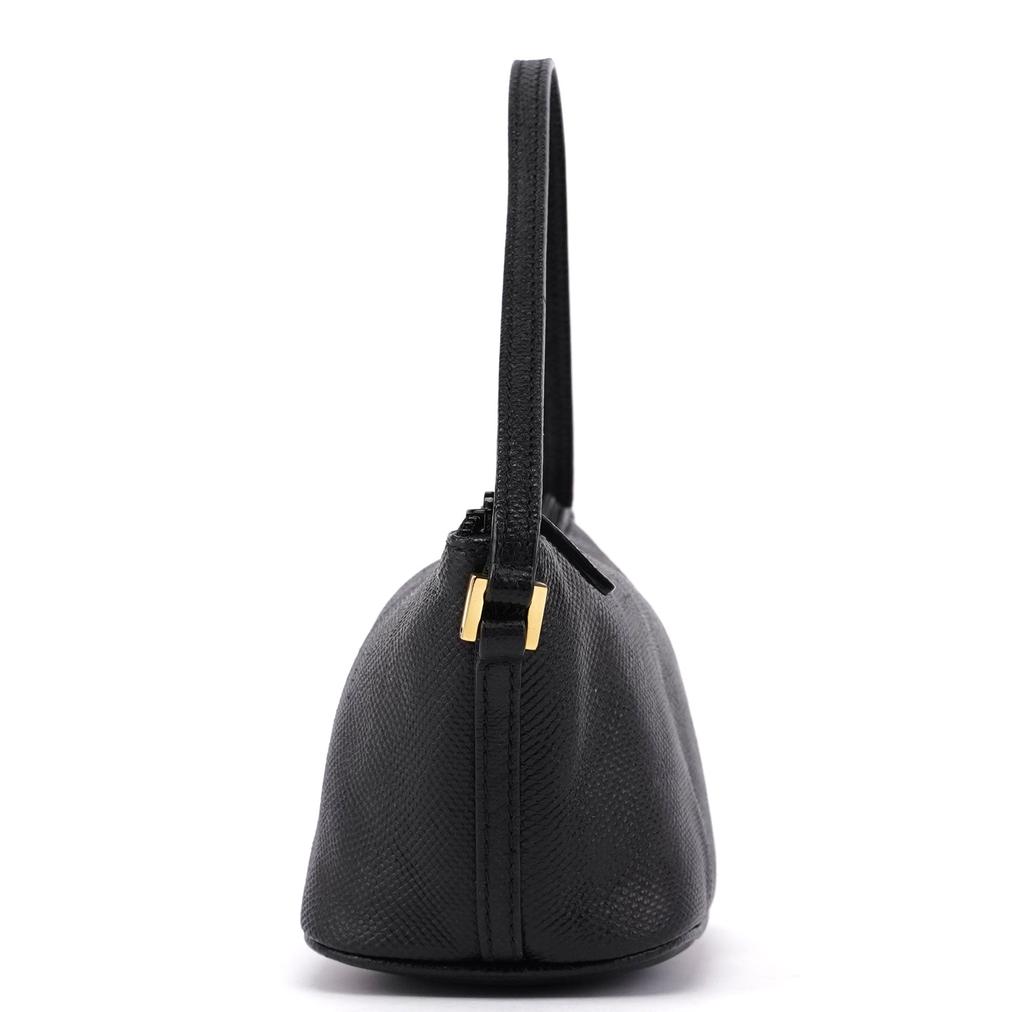 250001 Black Lizard Embossed Boat Pochette