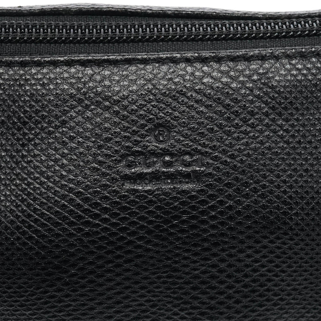 250001 Black Lizard Embossed Leather Boat Pochette