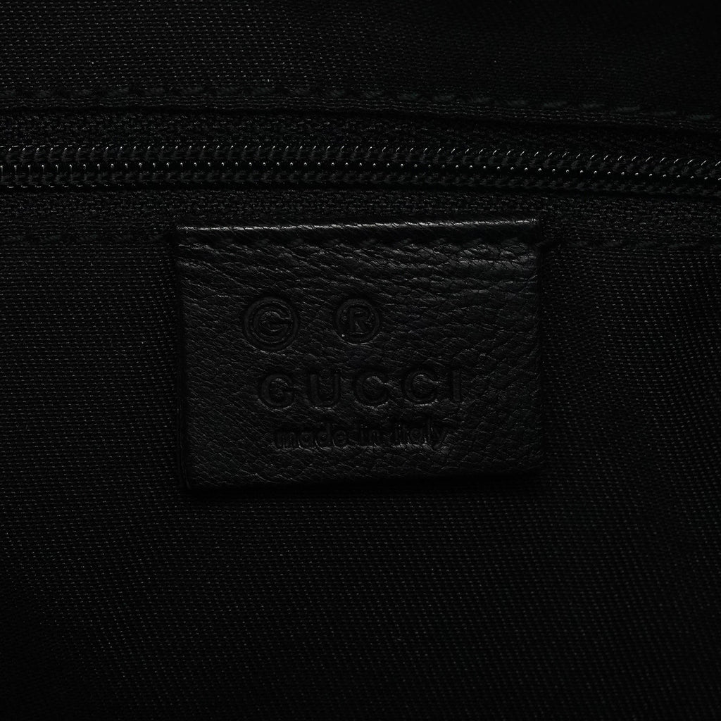 253336 Black GG Embossed Leather Shoulder Bag