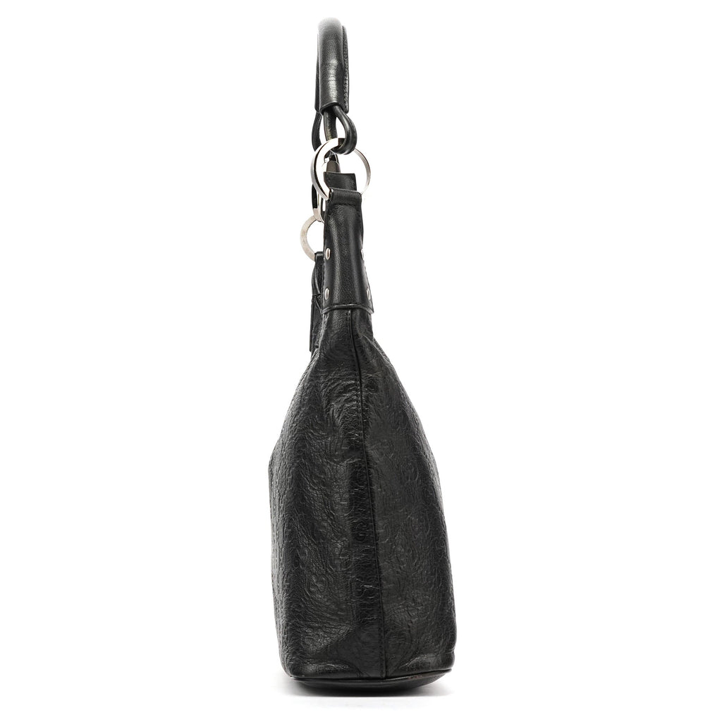253336 Black GG Embossed Leather Shoulder Bag