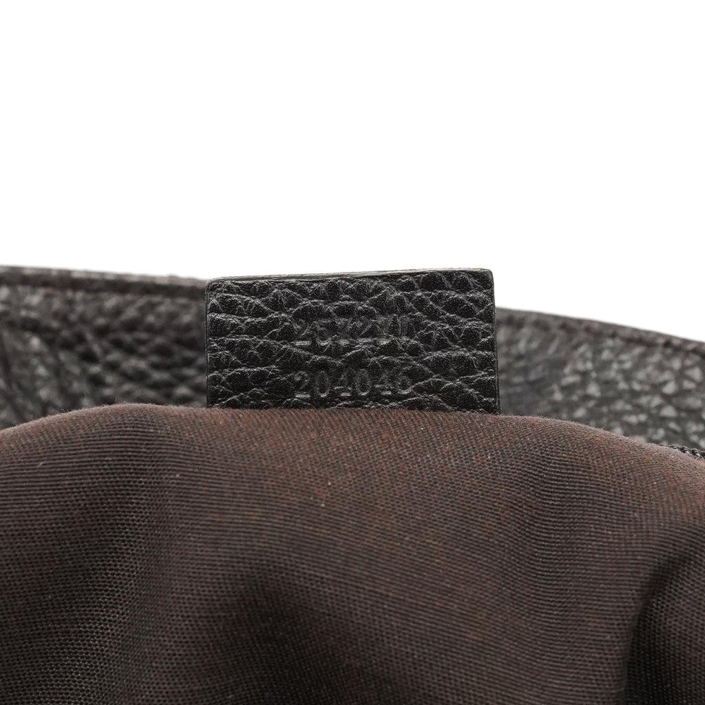 257271 Brown GG Leather Tote Bag